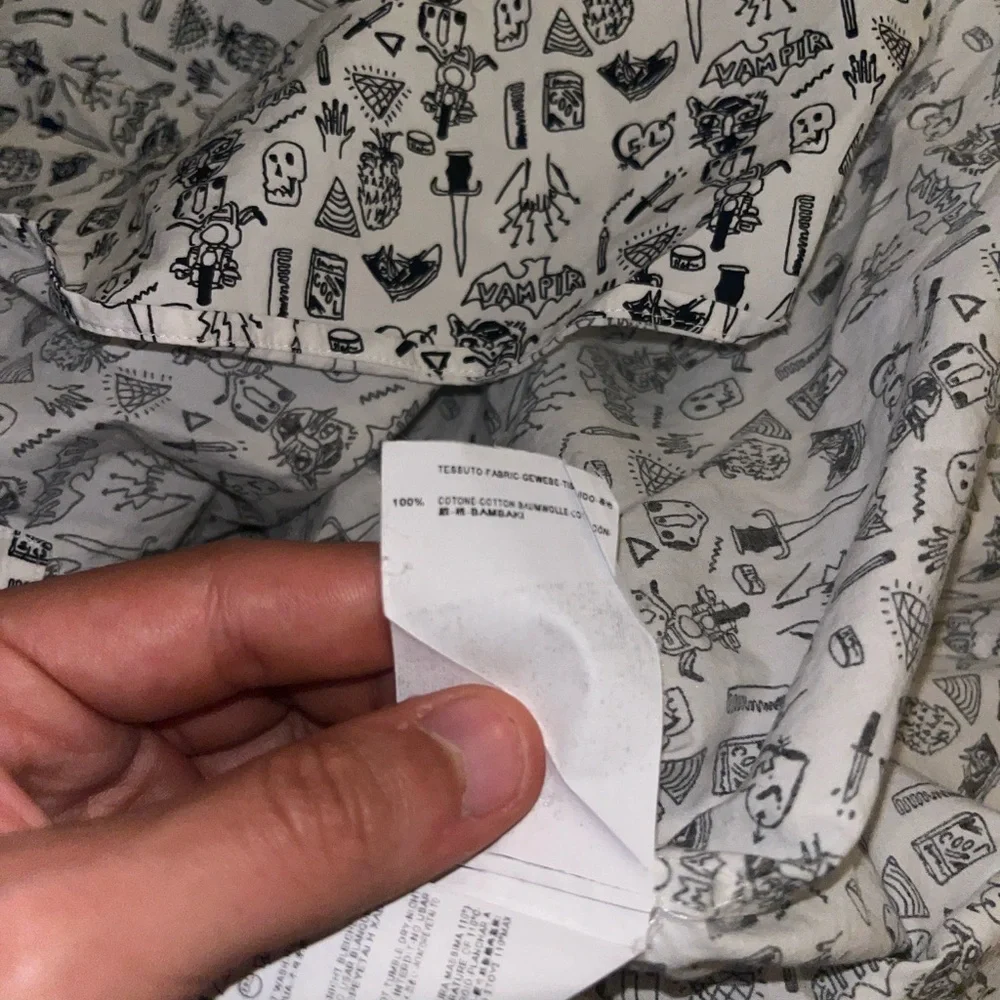 Saint Laurent Vampire Skull Print Dress Shirt - Picture 8 of 12